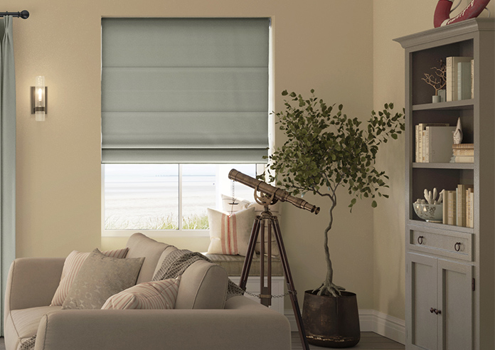 Kyoto Faux Silk, Greige - Roman Blind - Image 3